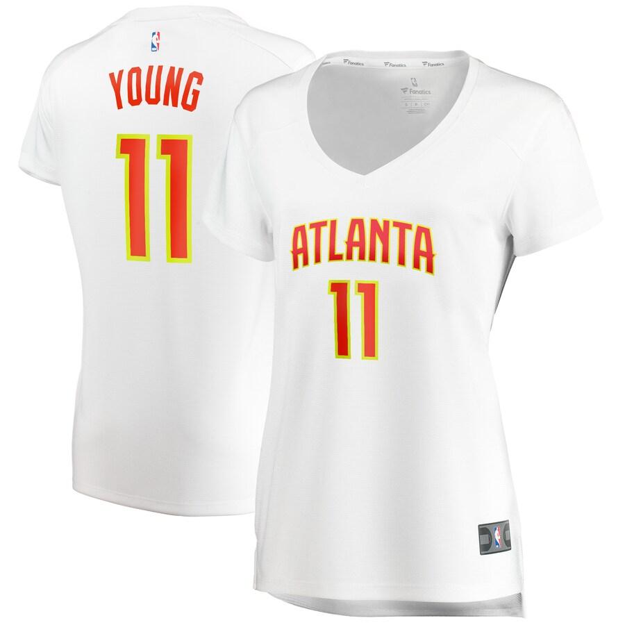 Trae Young Atlanta Hawks Fanatics Branded Women's Fast Break Player Replica Basketball Jersey - Association Edition - White