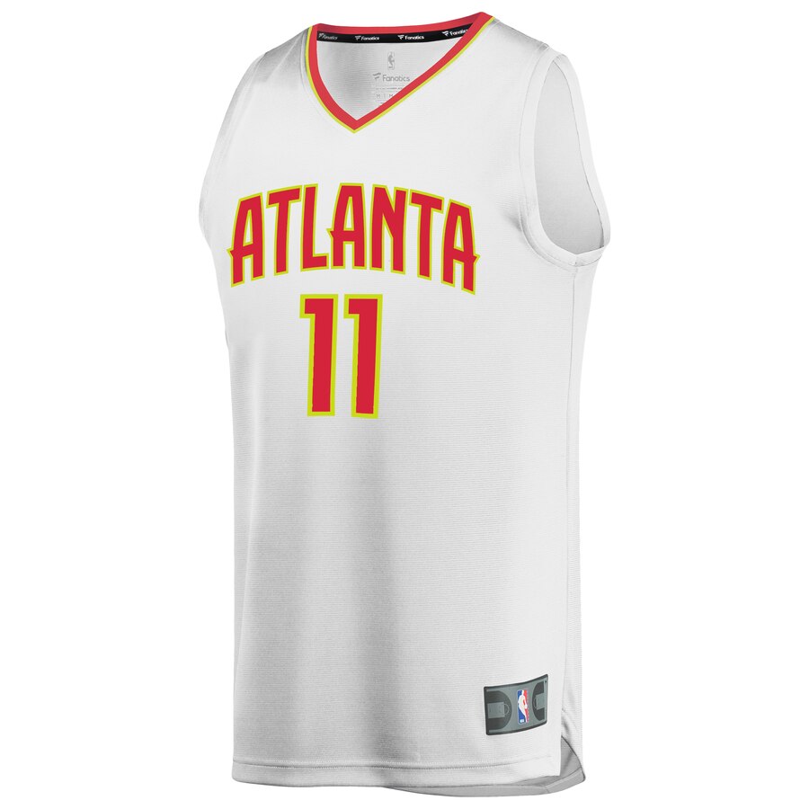 Alternative view of Trae Young Atlanta Hawks Fanatics Branded Youth Fast Break Replica Basketball Jersey - Association Edition - White