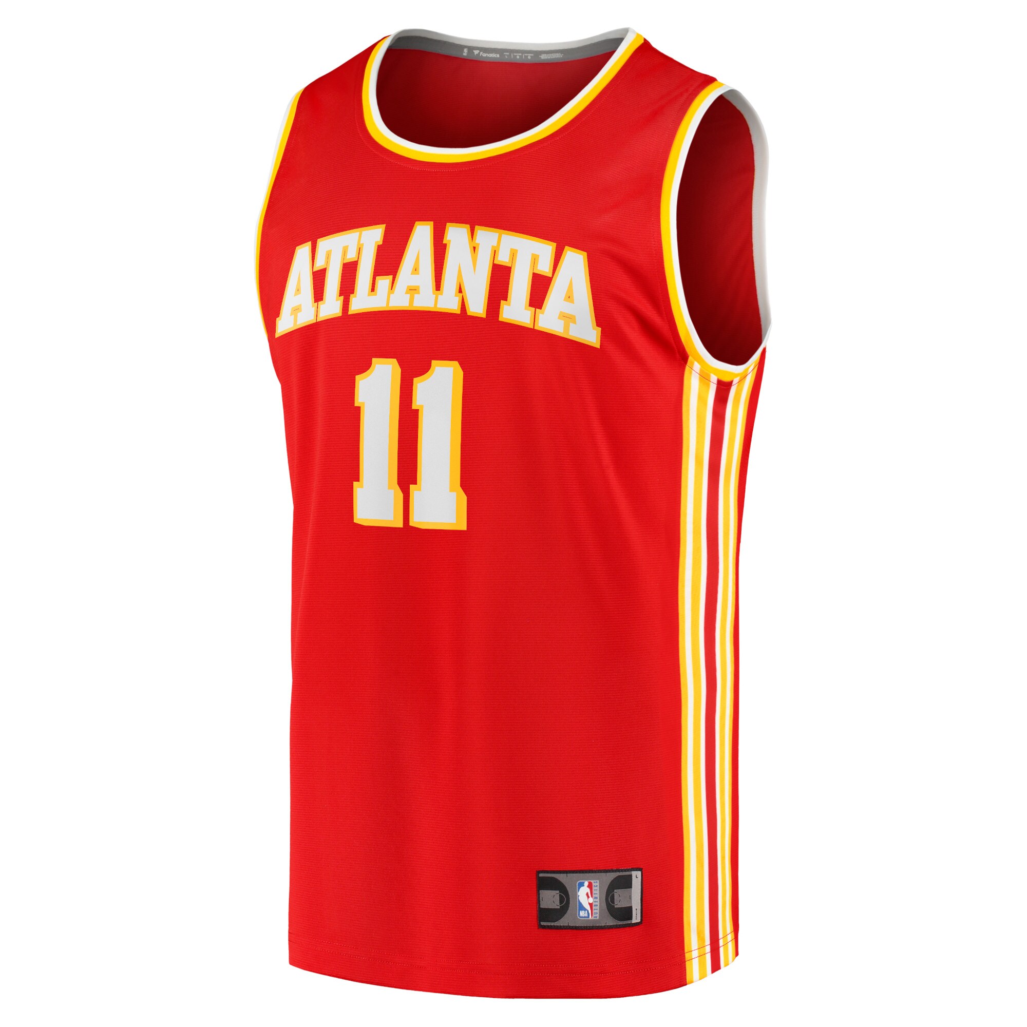 Alternative view of Trae Young Atlanta Hawks Fanatics Fast Break Player Basketball Jersey - Icon Edition - Red