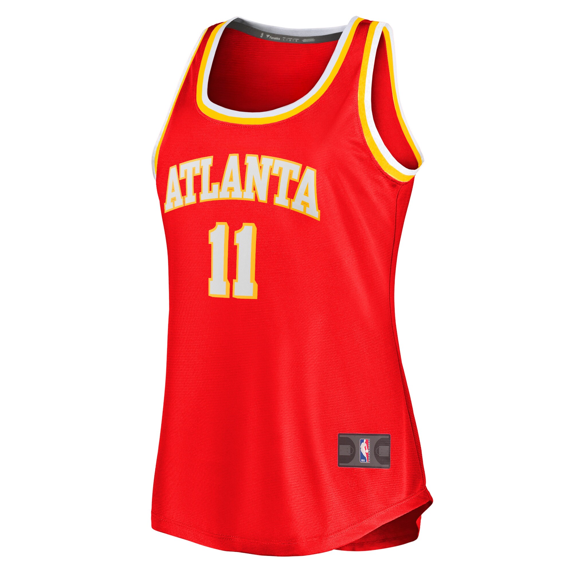 Alternative view of Trae Young Atlanta Hawks Fanatics Women's Fast Break Tank Basketball Jersey - Icon Edition - Red