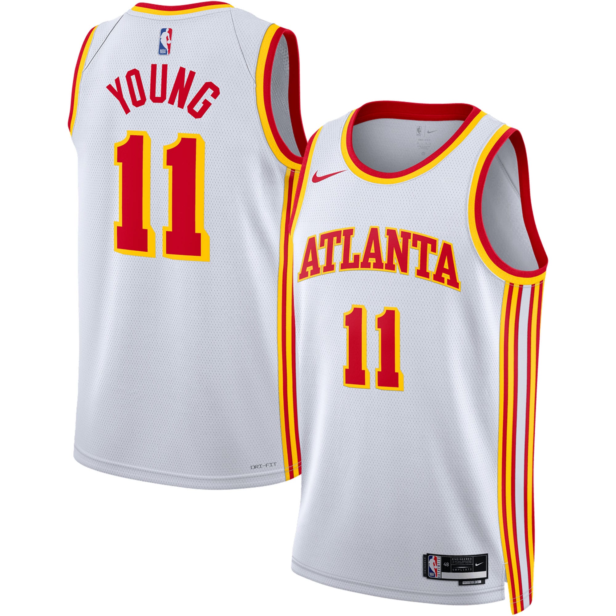 Trae Young Atlanta Hawks Unisex Swingman Basketball Jersey – Association Edition – White