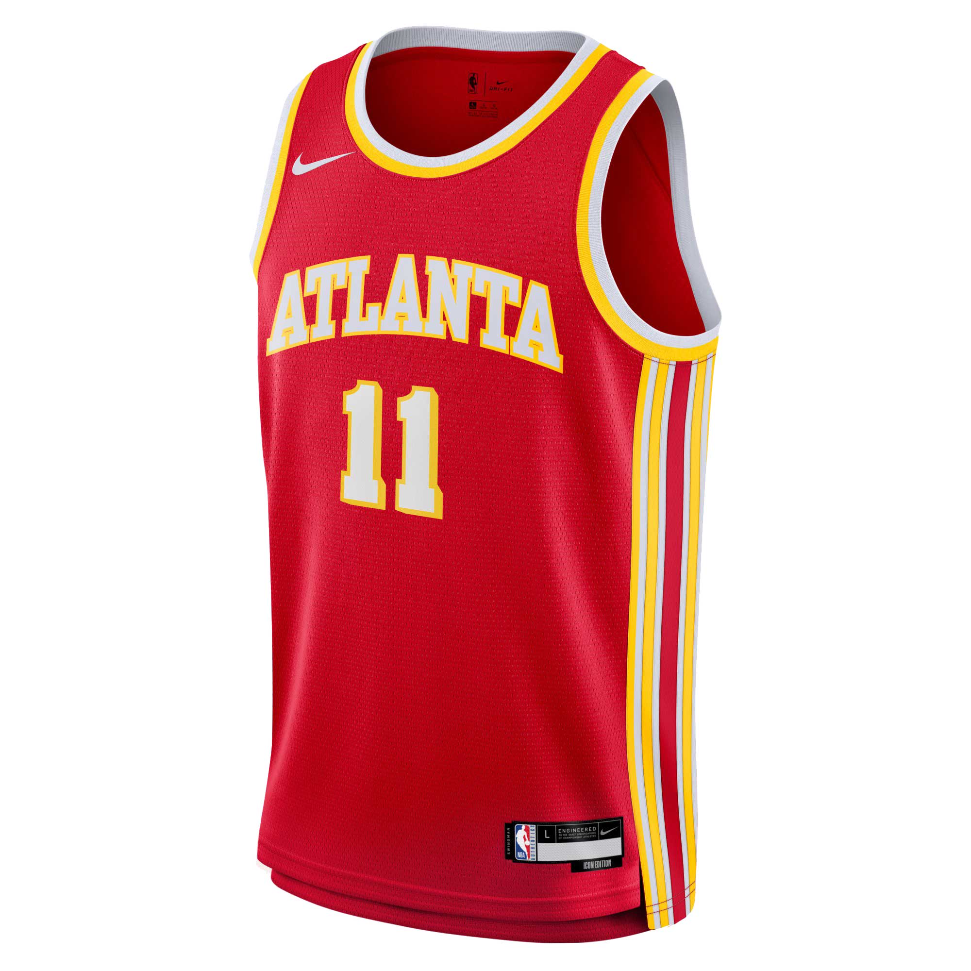 Alternative view of Trae Young Atlanta Hawks Youth Swingman Basketball Jersey - Icon Edition - Red