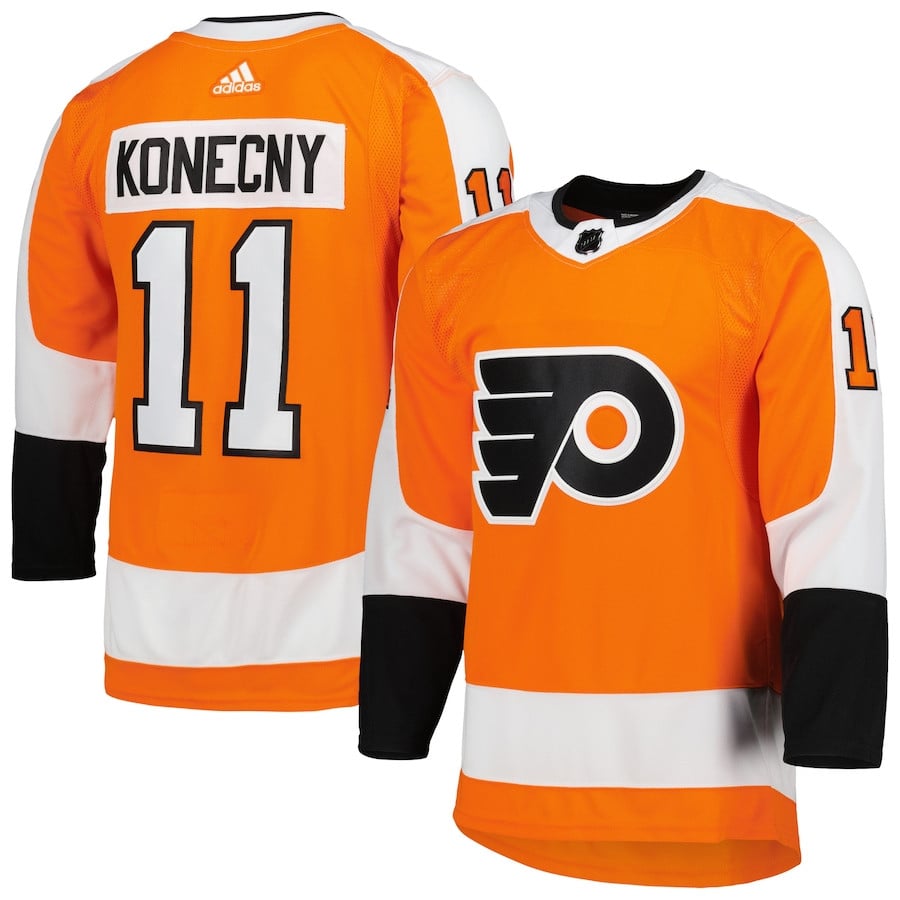 Travis Konecny 11 Philadelphia Flyers Home Primegreen Men Hockey Jersey - Orange - JS528 