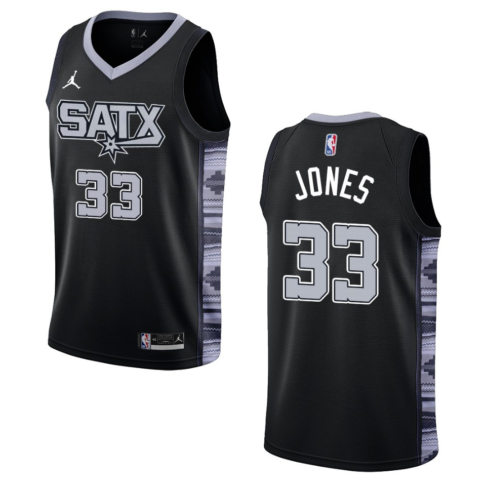 Tre Jones Black Statement Edition 2022-23 San Antonio Spurs Swingman Basketball Jersey
