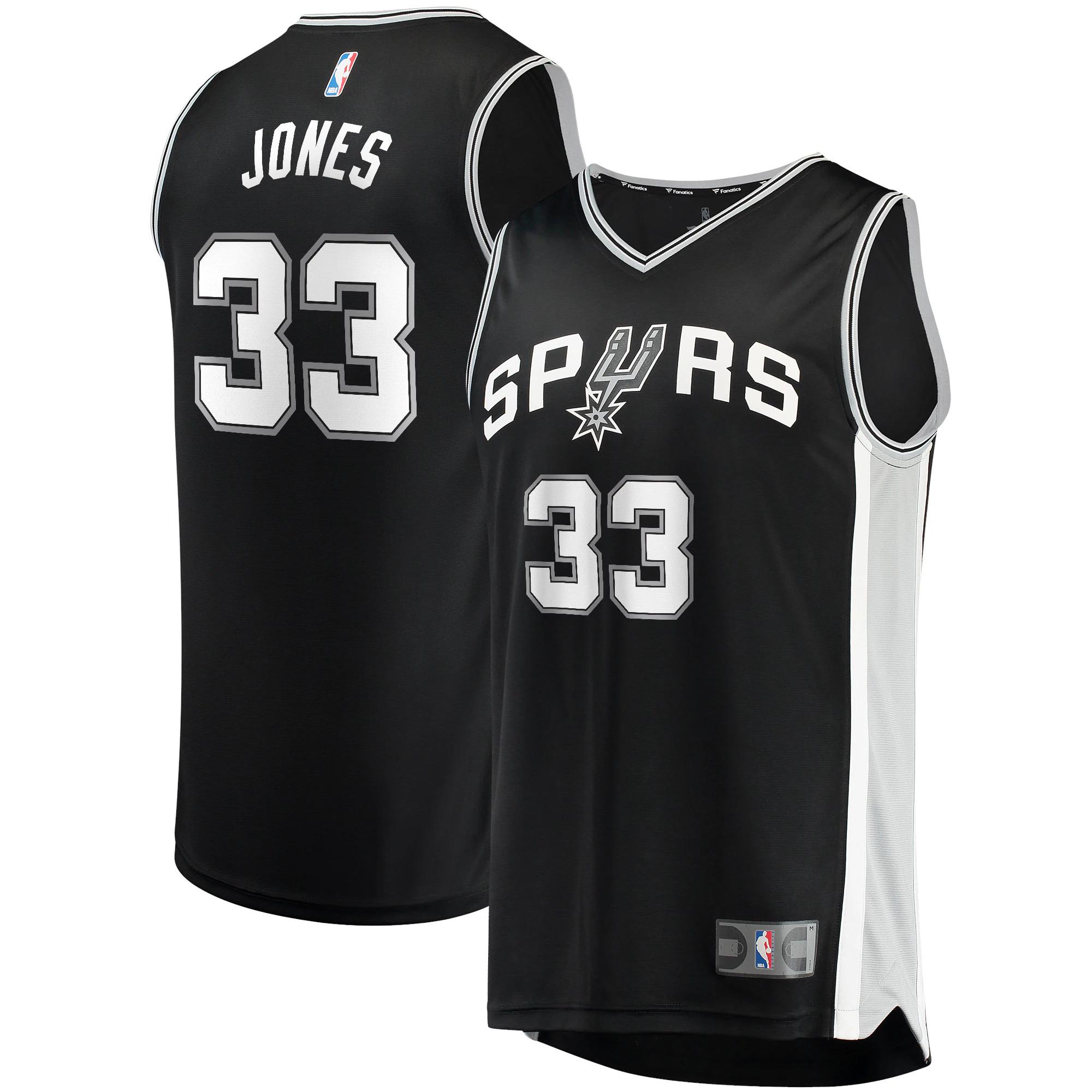 Tre Jones San Antonio Spurs Fanatics Branded 2021/22 Fast Break Replica Basketball Jersey - Icon Edition - Black