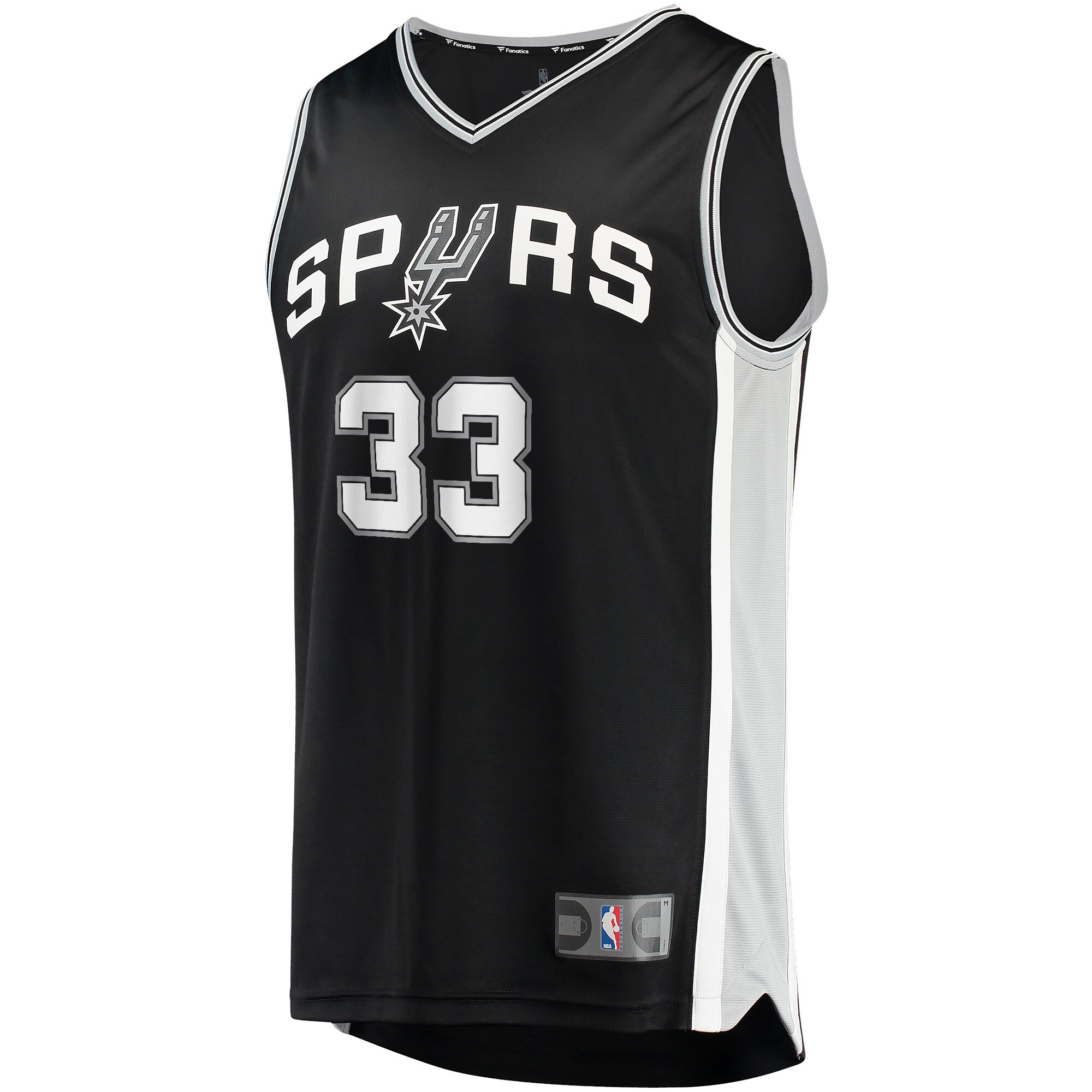 Alternative view of Tre Jones San Antonio Spurs Fanatics Fast Break Replica Basketball Jersey - Icon Edition - Black
