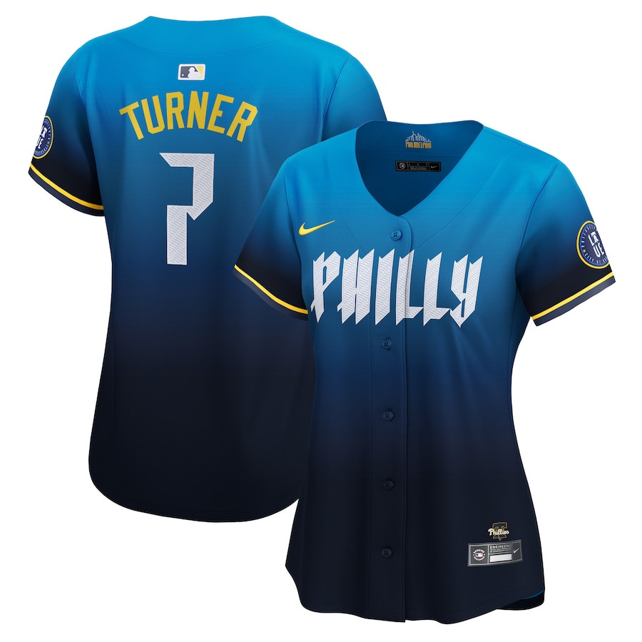 Trea Turner 7 Philadelphia Phillies 2024 City Connect Limited Baseball Jersey - Women 