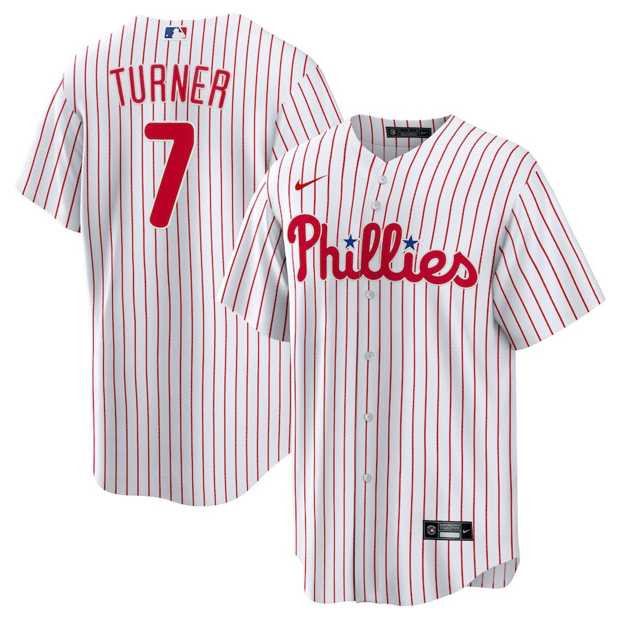 Trea Turner 7 Philadelphia Phillies Men Baseball Jersey - White 
