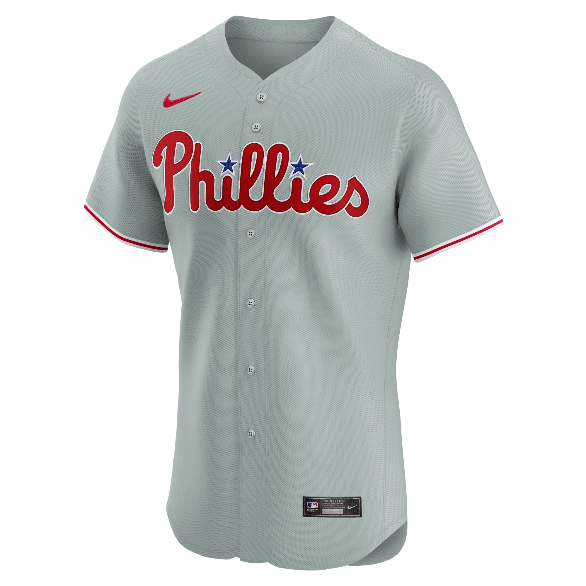 Alternative view of Trea Turner Philadelphia Phillies Road Elite Player Baseball Jersey - Gray