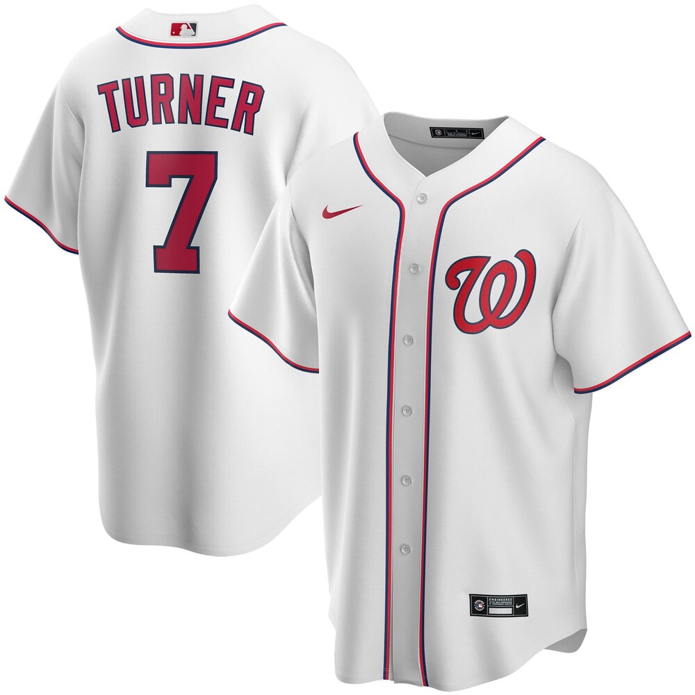 Trea Turner Washington Nationals Home 2020 Player Baseball Jersey - White