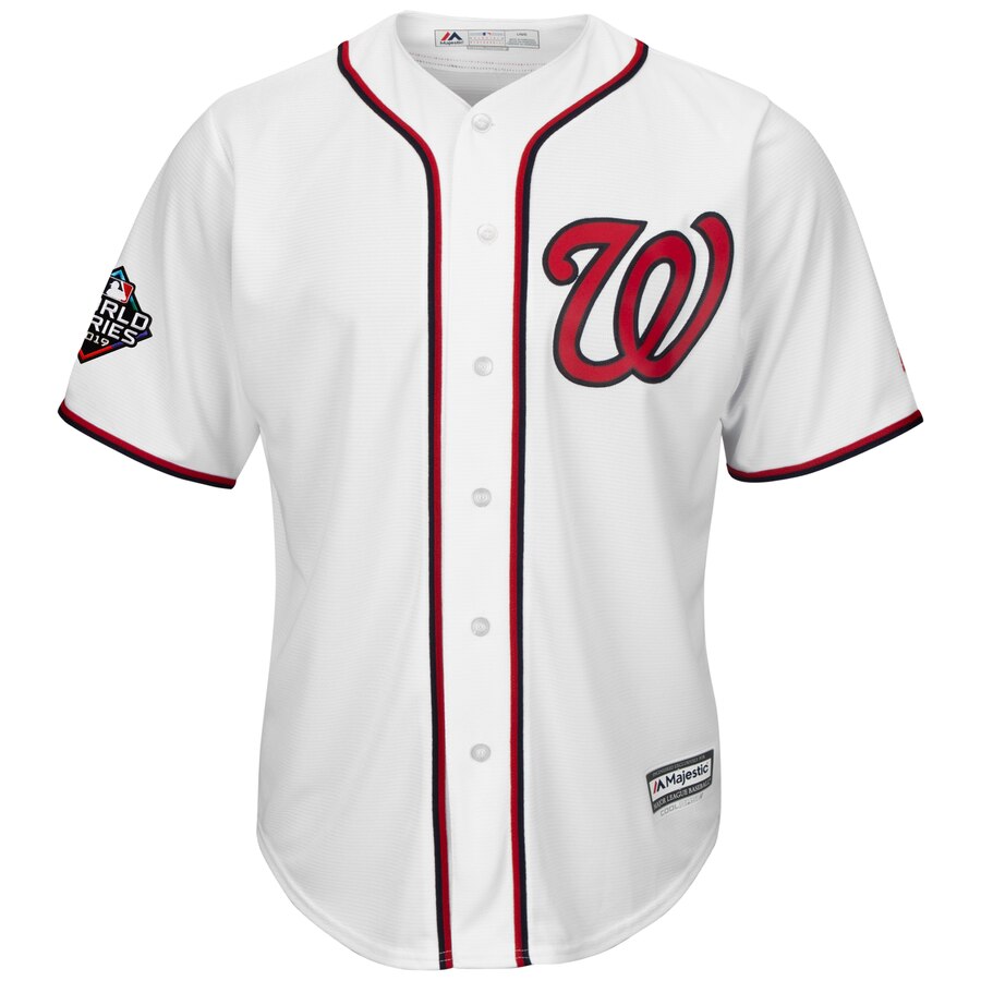 Alternative view of Trea Turner Washington Nationals Majestic 2019 World Series Bound Official Cool Base Player Baseball Jersey – White