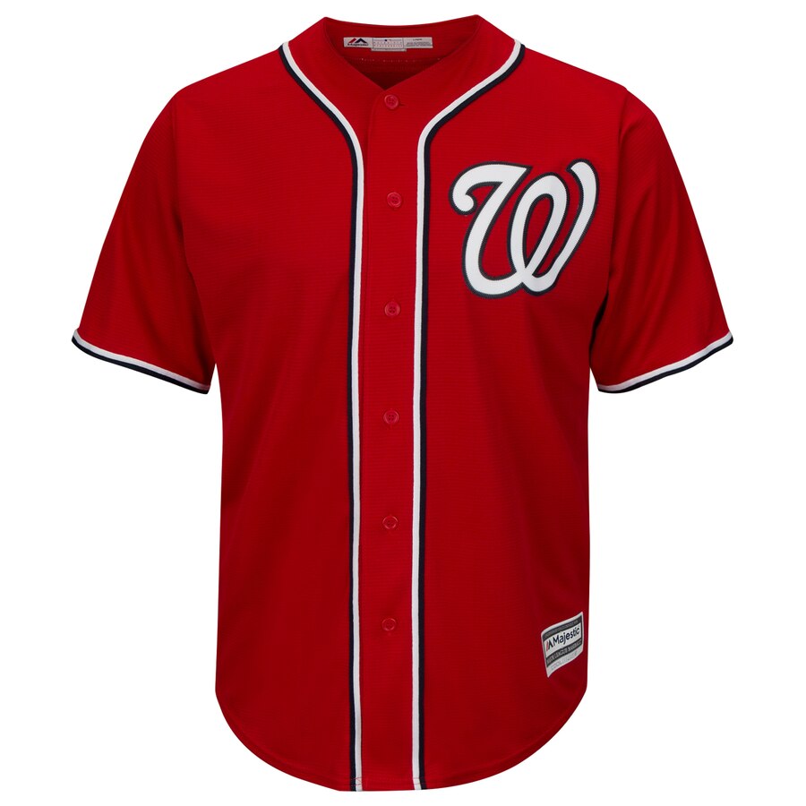 Alternative view of Trea Turner Washington Nationals Majestic Big And Tall Alternate Cool Base Replica Player Baseball Jersey - Scarlet