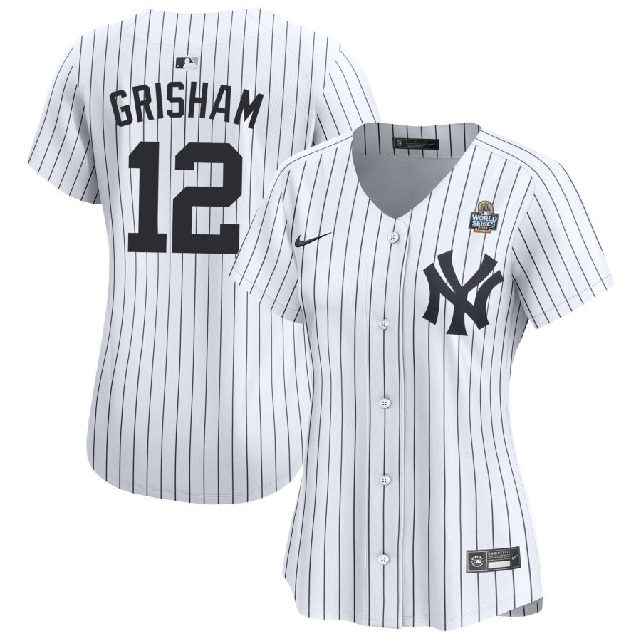 Trent Grisham 12 New York Yankees Women's 2024 World Series Home Limited Baseball Jersey - White 