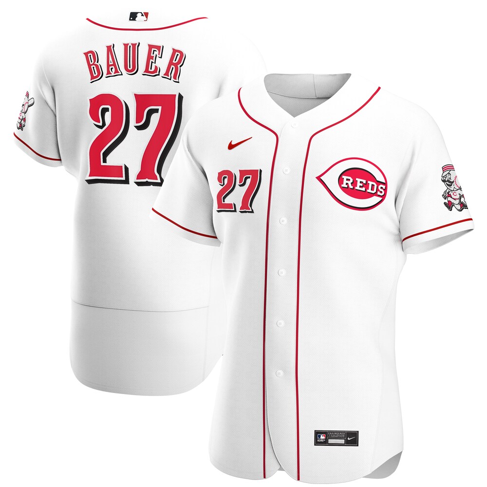 Trevor Bauer Cincinnati Reds Home 2020 Player Baseball Jersey - White