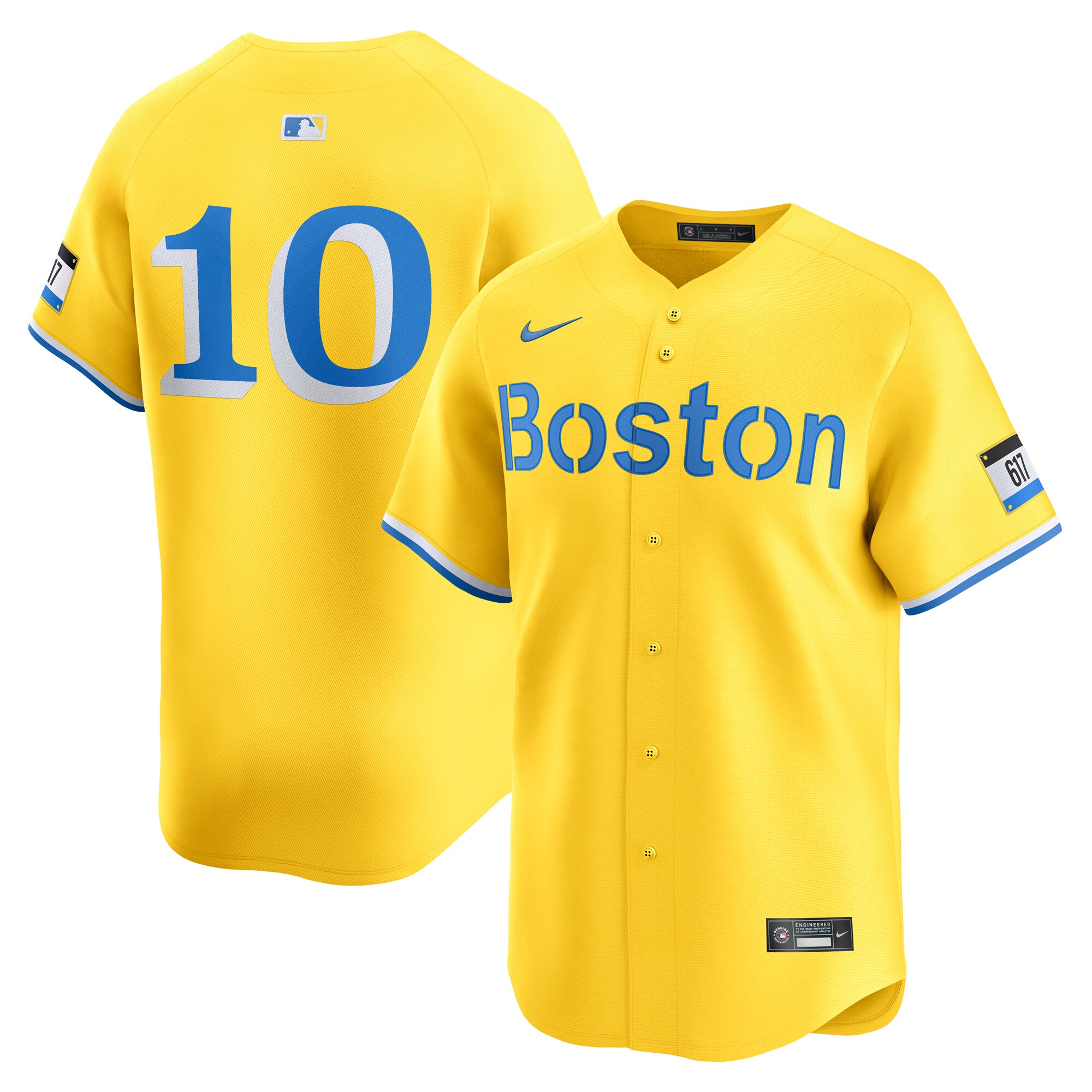 Trevor Story Boston Red Sox City Connect Limited Player Baseball Jersey - Gold