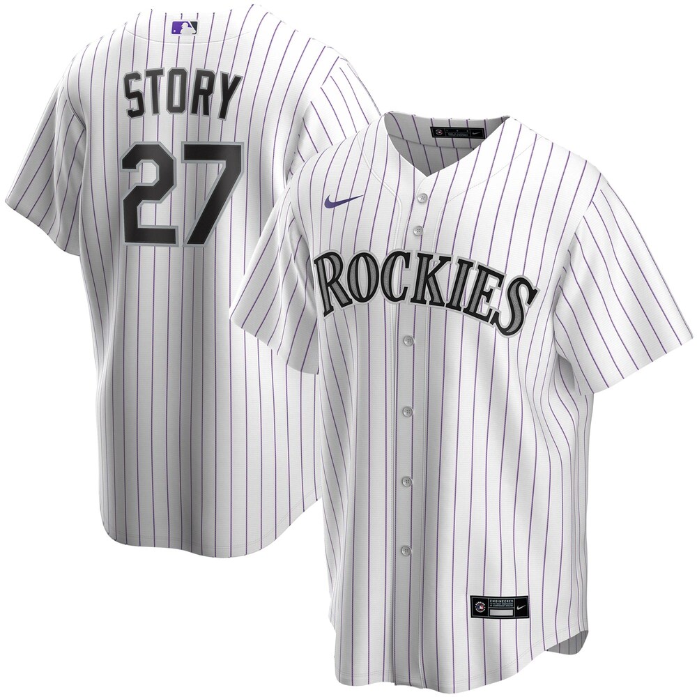 Trevor Story Colorado Rockies Home 2020 Player Baseball Jersey - White