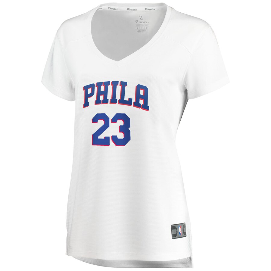 Alternative view of Trey Burke Philadelphia 76ers Fanatics Branded Women's Fast Break Replica Player Basketball Jersey - Association Edition - White