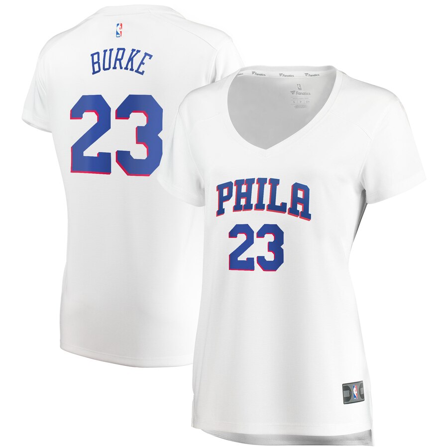 Trey Burke Philadelphia 76ers Fanatics Branded Women's Fast Break Replica Player Basketball Jersey - Association Edition - White
