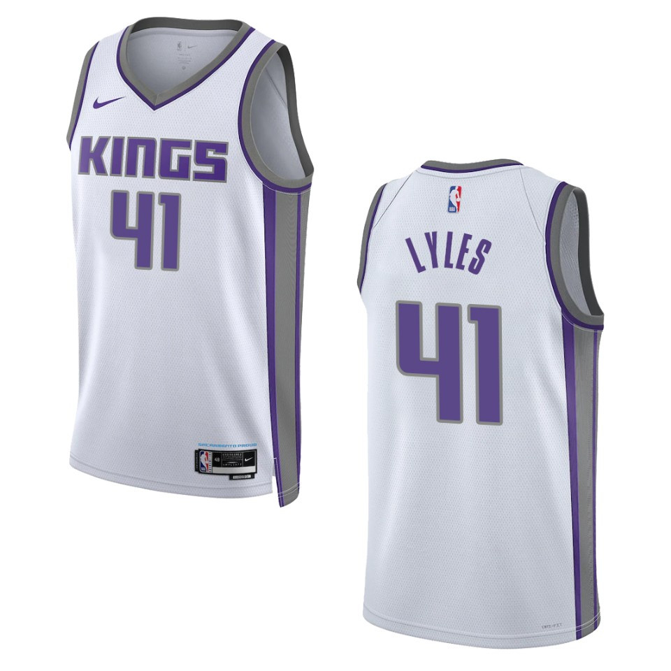Trey Lyles Association Edition Sacramento Kings 2022-23 White Swingman Basketball Jersey