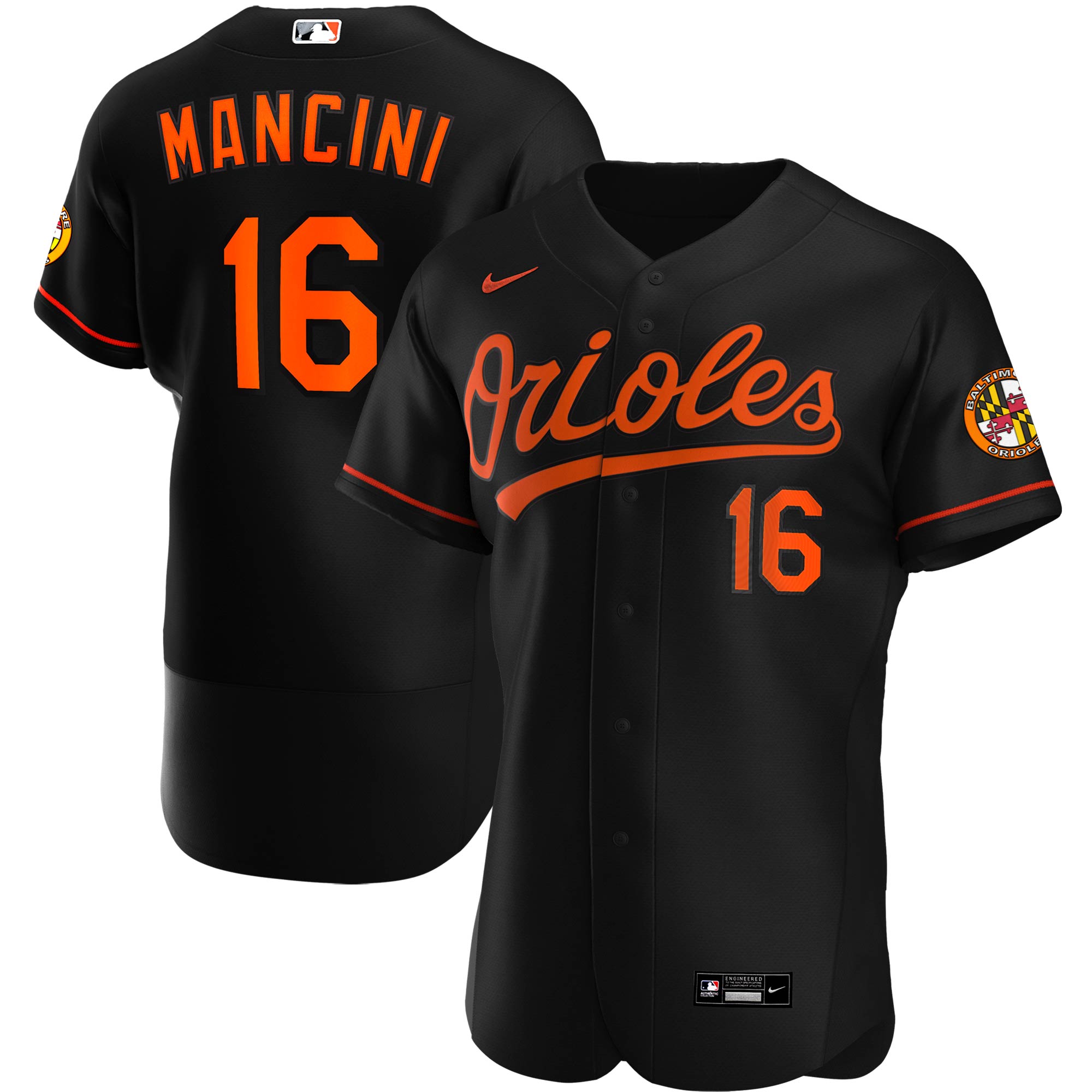 Trey Mancini Baltimore Orioles Alternate Authentic Player Baseball Jersey - Black