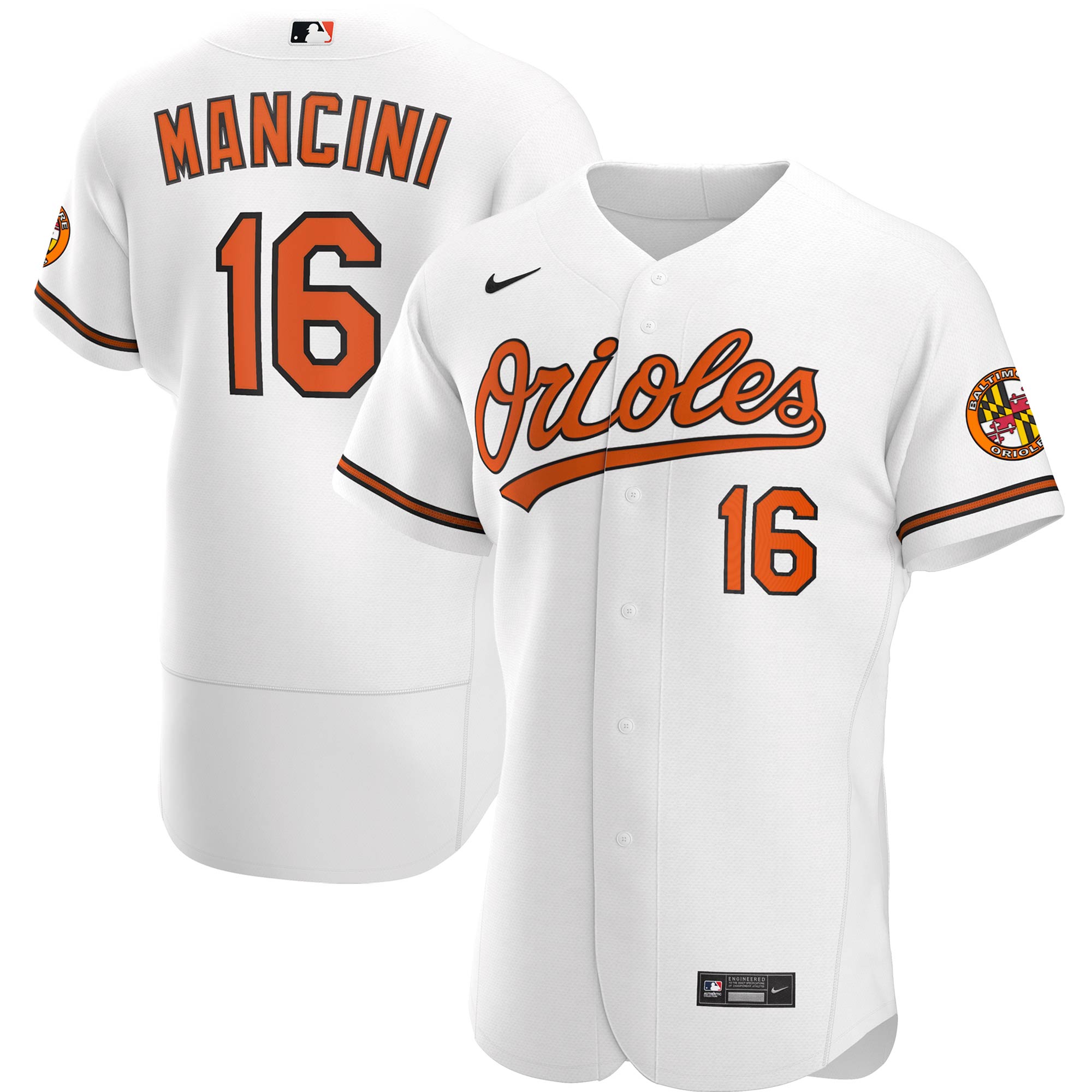 Trey Mancini Baltimore Orioles Home Authentic Player Baseball Jersey - White