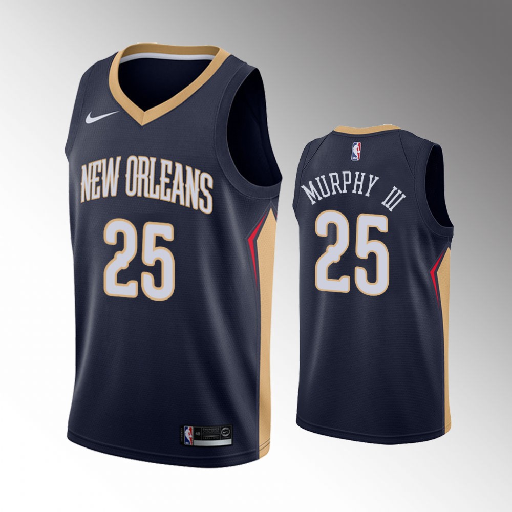 Trey Murphy Iii New Orleans Pelicans 2021 Icon Edition Navy 2021 Nba Draft Basketball Jersey
