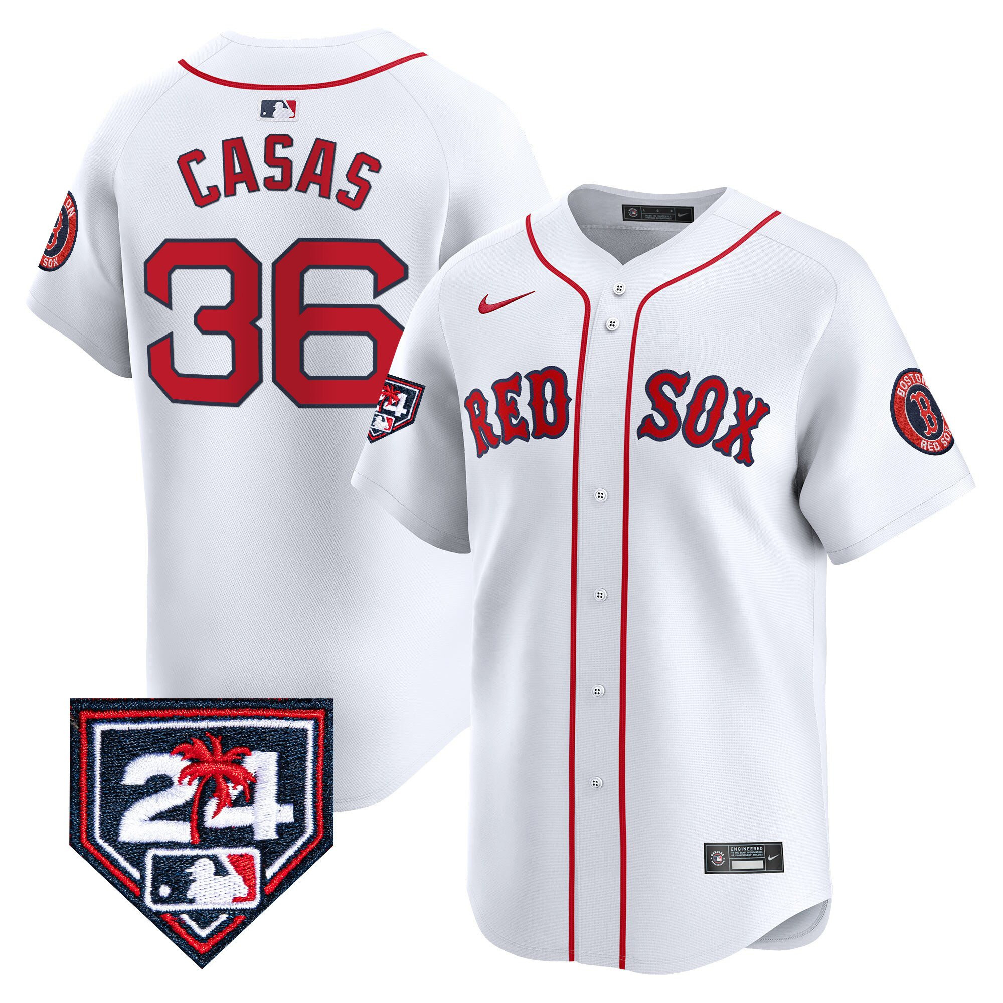 Triston Casas 36 Boston Red Sox 2024 Spring Training Men Baseball Jersey - White