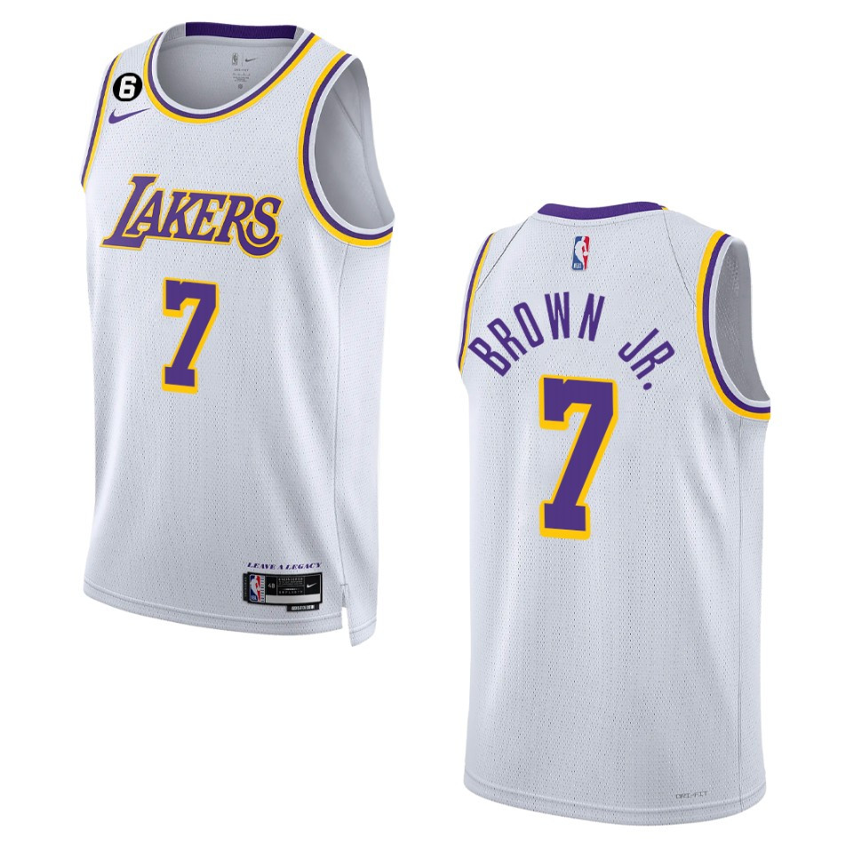 Troy Brown Jr. Association Edition Los Angeles Lakers 2022-23 White Swingman Basketball Jersey