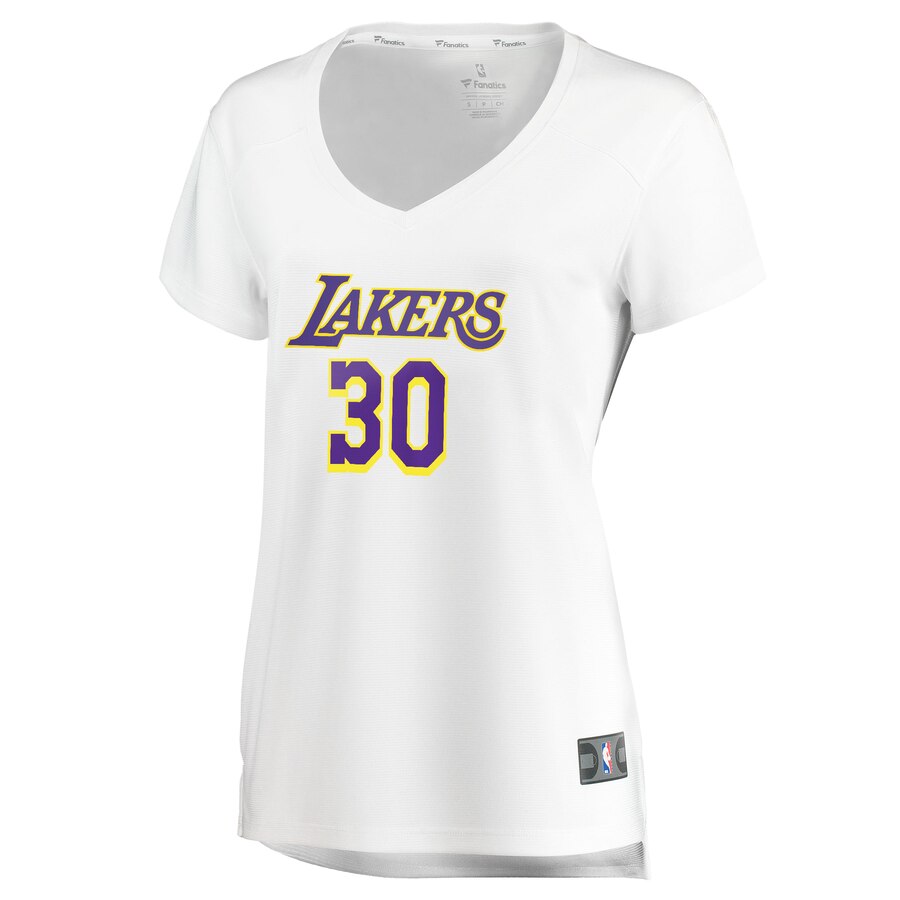 Alternative view of Troy Daniels Los Angeles Lakers Fanatics Branded Women's Fast Break Replica Player Basketball Jersey - Association Edition - White