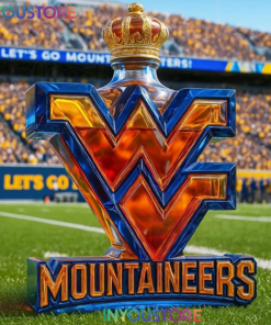 West Virginia Mountaineers Whiskey Bottle