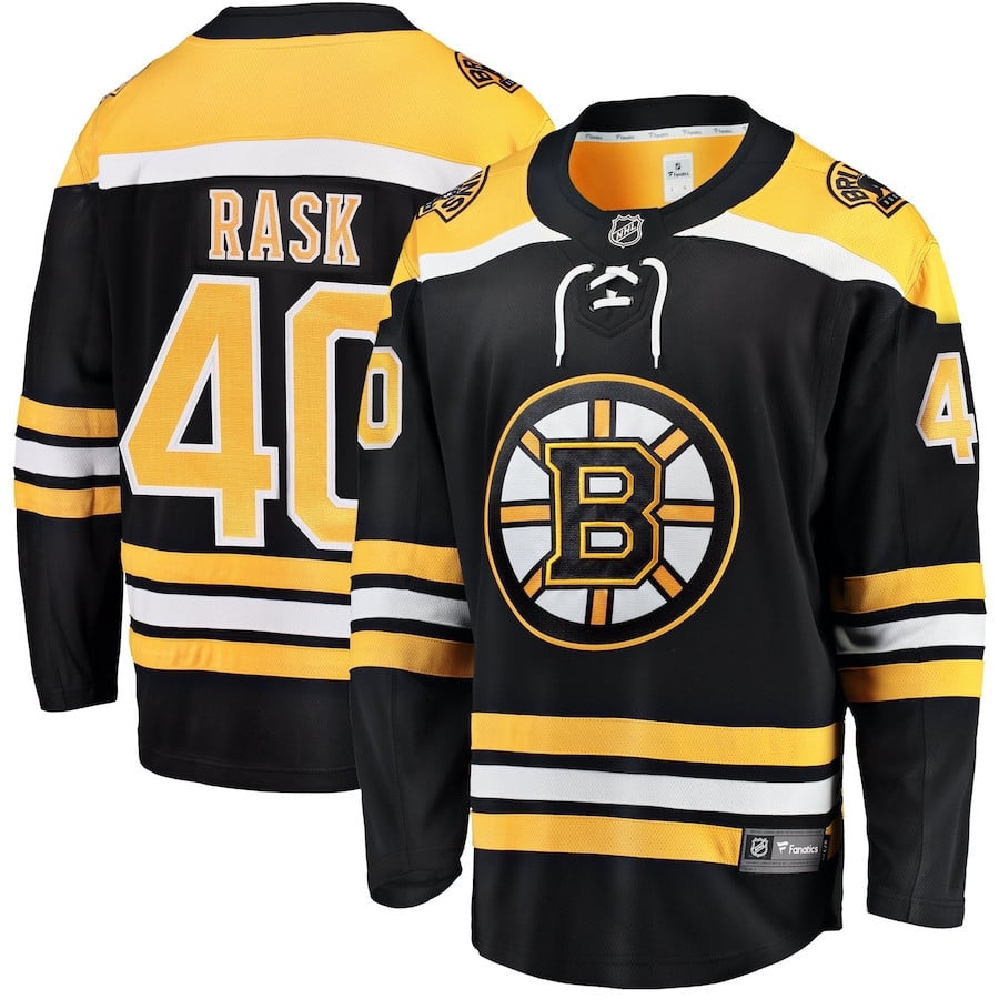Tuukka Rask 40 Boston Bruins Breakaway Home Hockey Jersey - Men, Black - JS172 