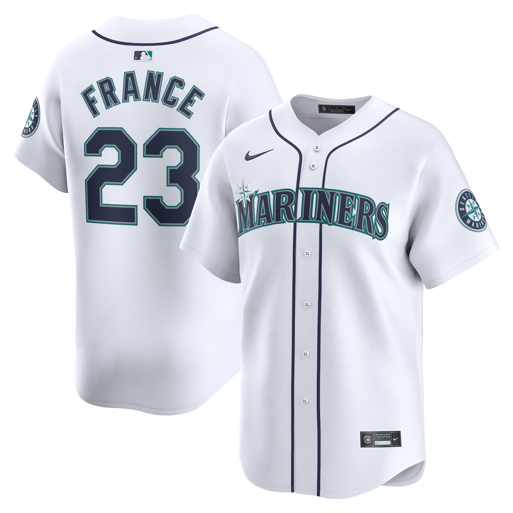 Ty France Seattle Mariners Home Limited Player Baseball Jersey - White