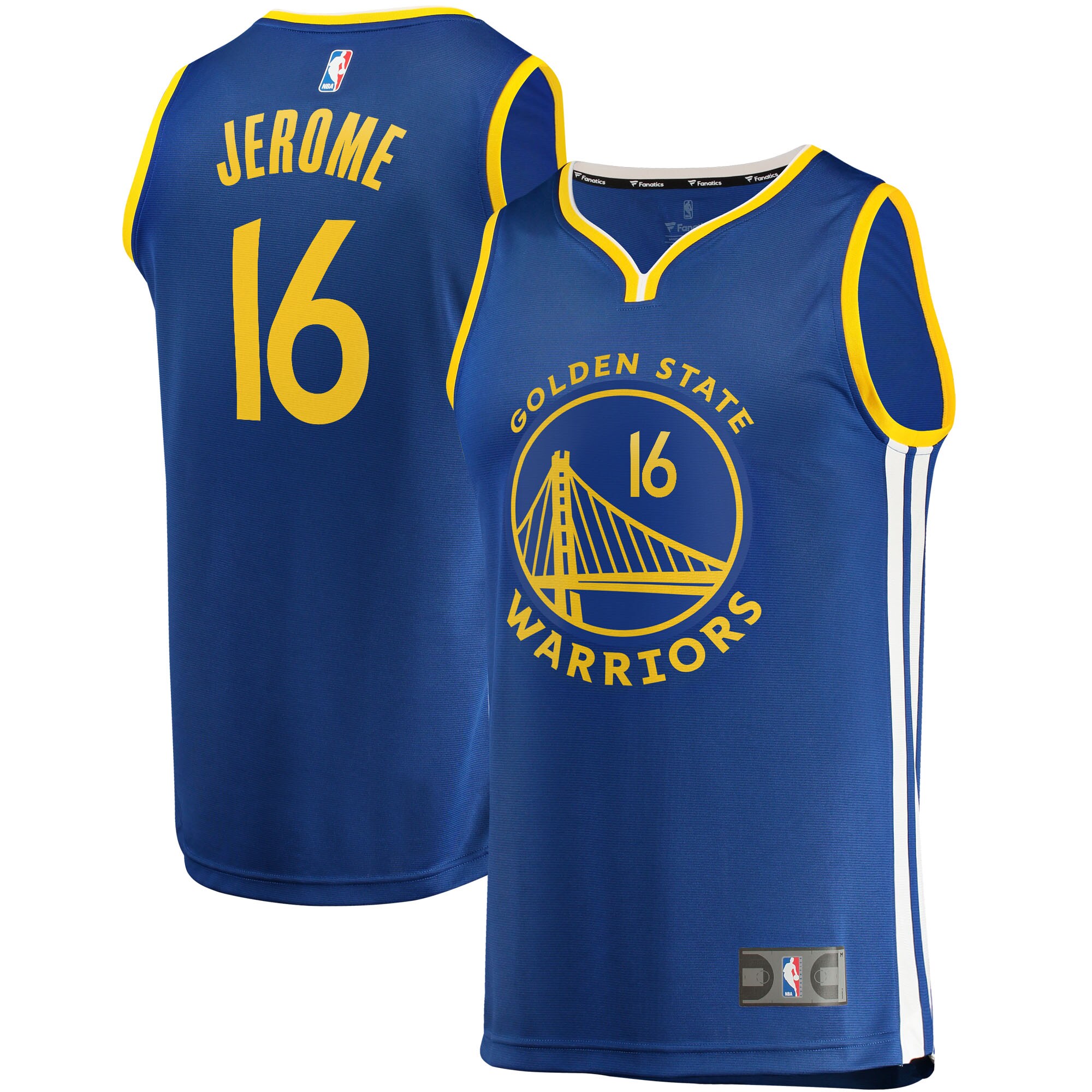Ty Jerome Golden State Warriors Fanatics Branded Fast Break Replica Basketball Jersey - Icon Edition - Blue