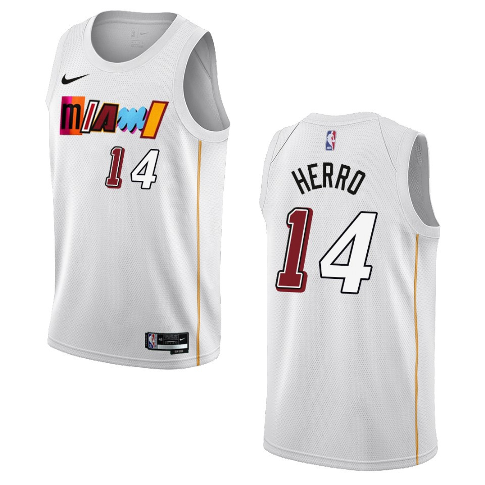 Tyler Herro City Edition Miami Heat 2022-23 White Swingman Basketball Jersey