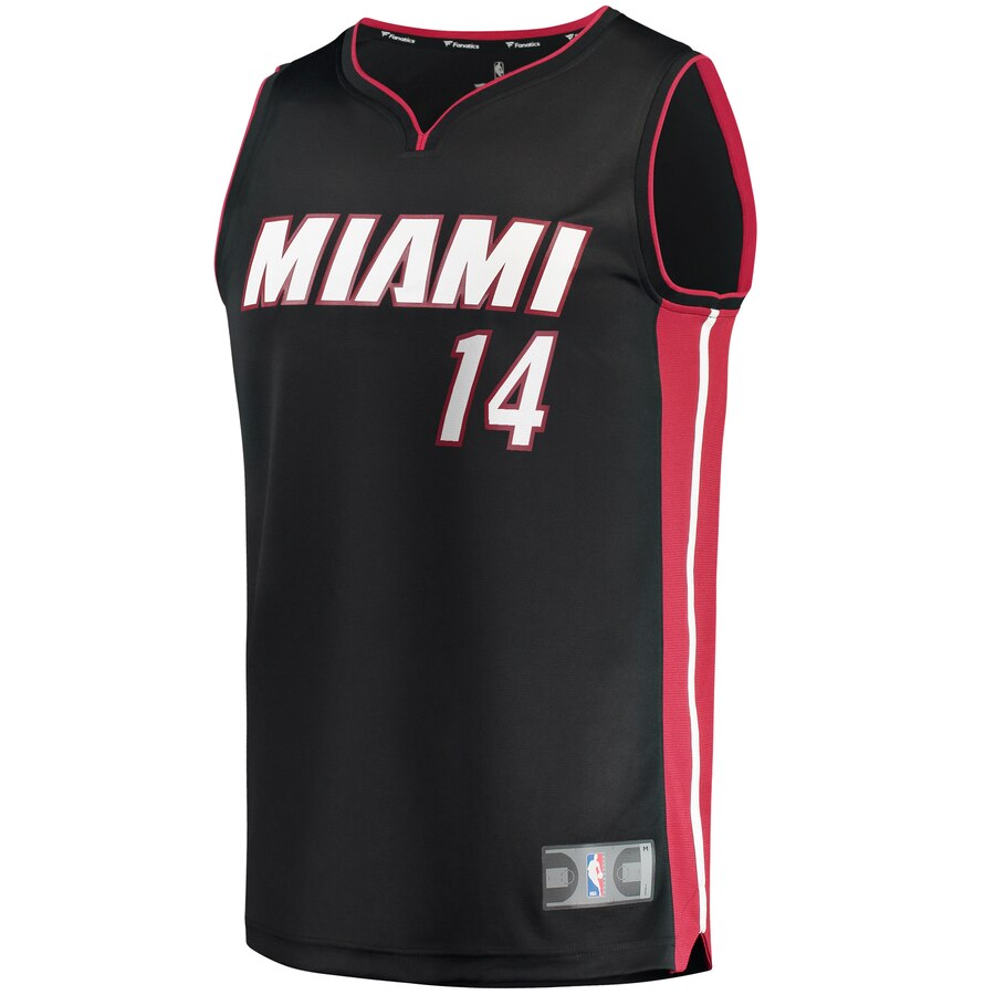 Alternative view of Tyler Herro Miami Heat Fanatics Branded Youth Fast Break Replica Jersey Black - Icon Edition