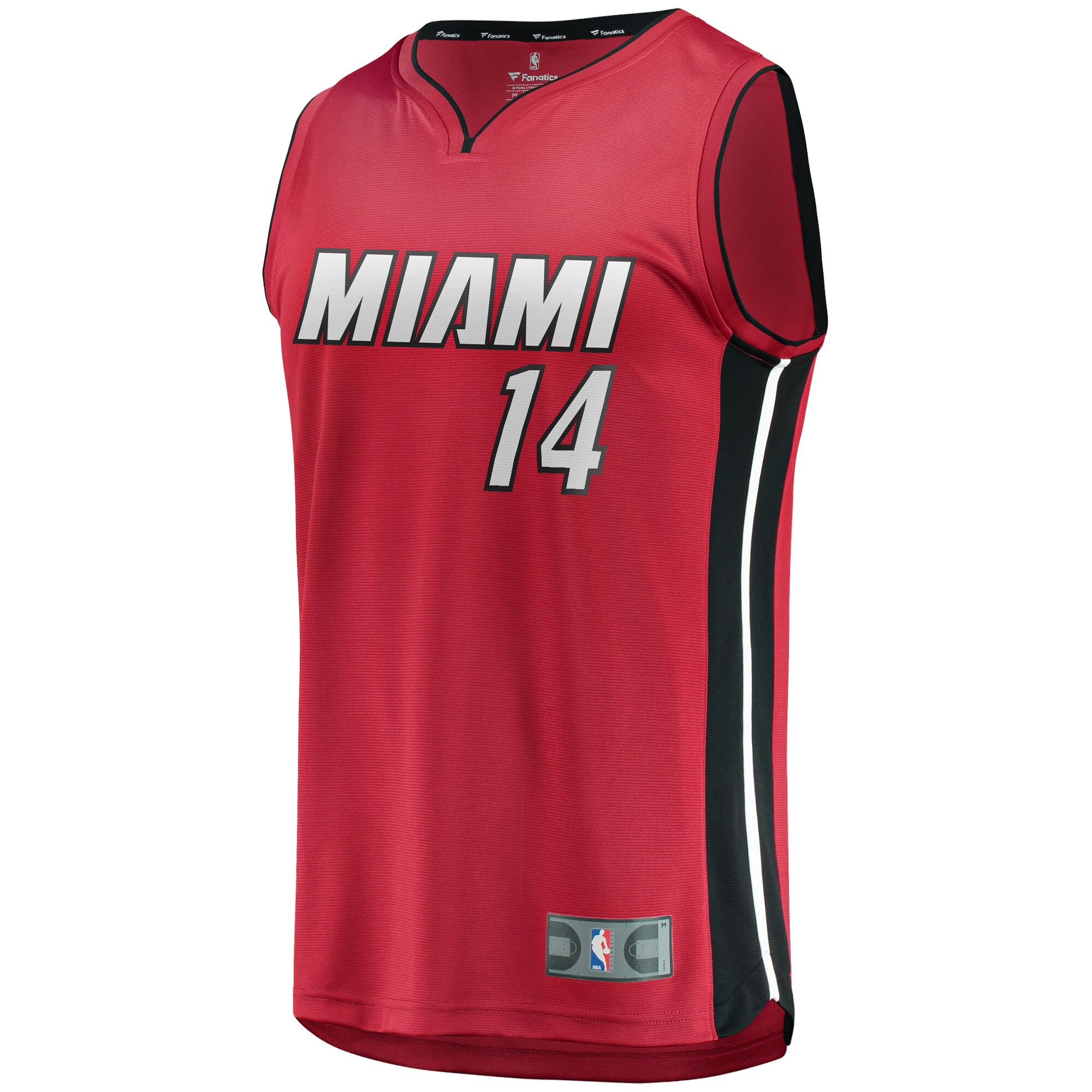 Alternative view of Tyler Herro Miami Heat Fanatics Fast Break Replica Jersey - Statement Edition - Red