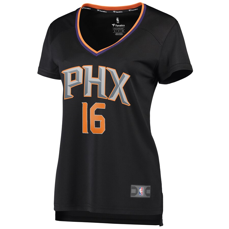 Alternative view of Tyler Johnson Phoenix Suns Fanatics Branded Women's Fast Break Player Replica Basketball Jersey - Statement Edition - Black