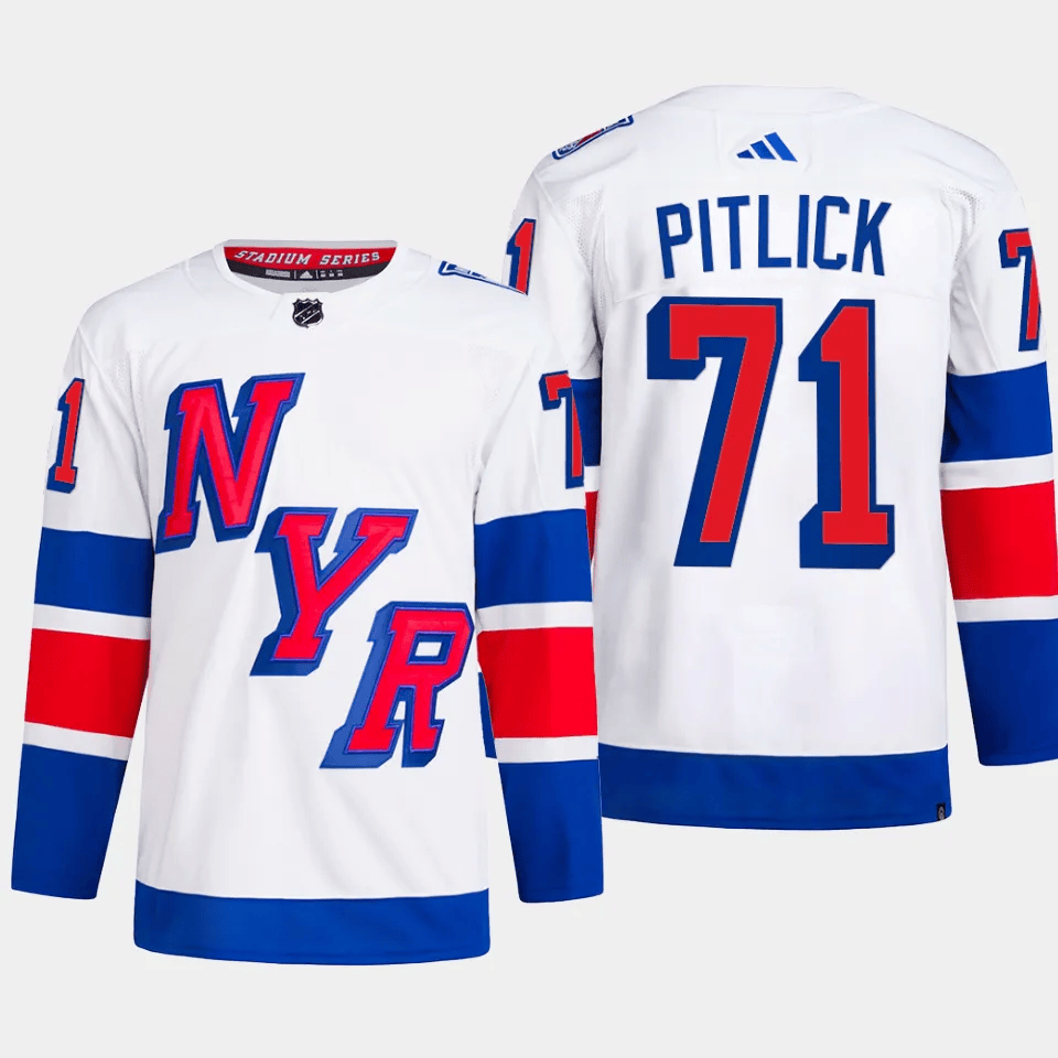 Tyler Pitlick 71 New York Rangers 2024 Stadium Series Primegreen Men Hockey Jersey - White - JS370 