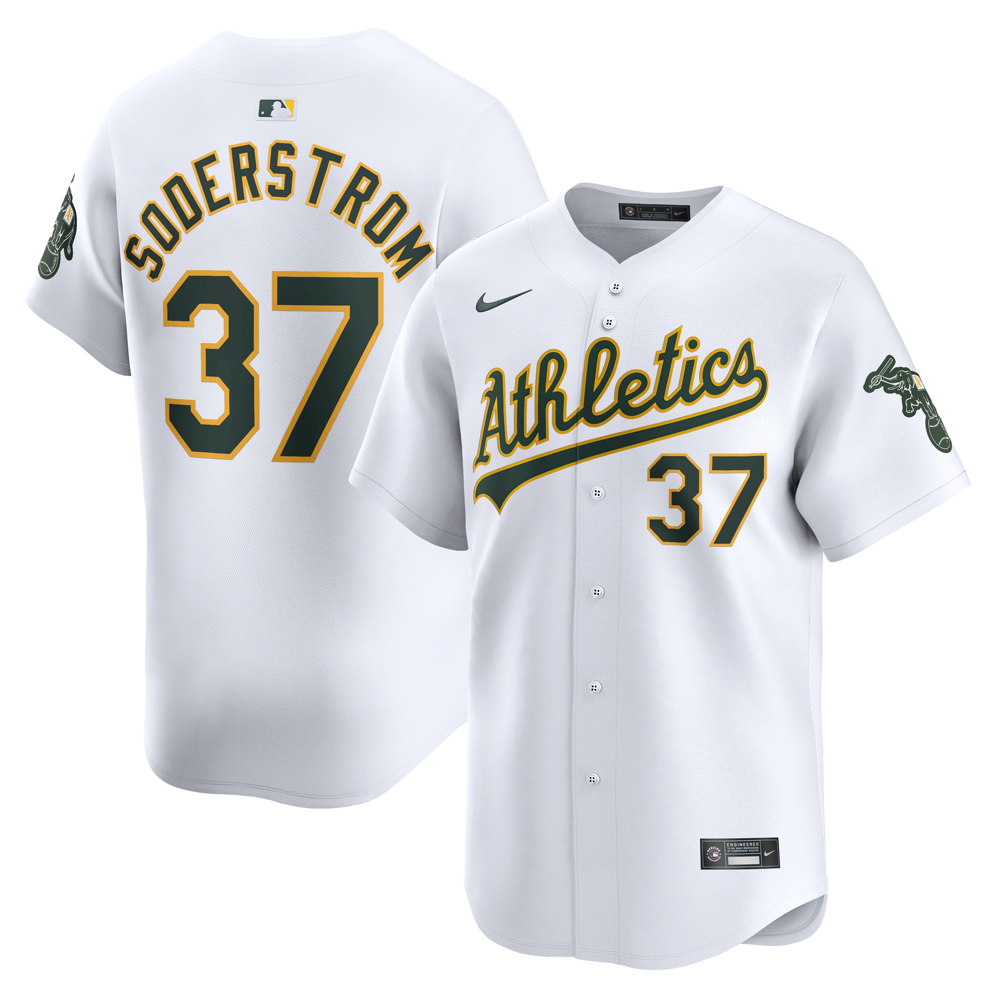 Tyler Soderstrom Oakland Athletics Home Limited Player Baseball Jersey - White