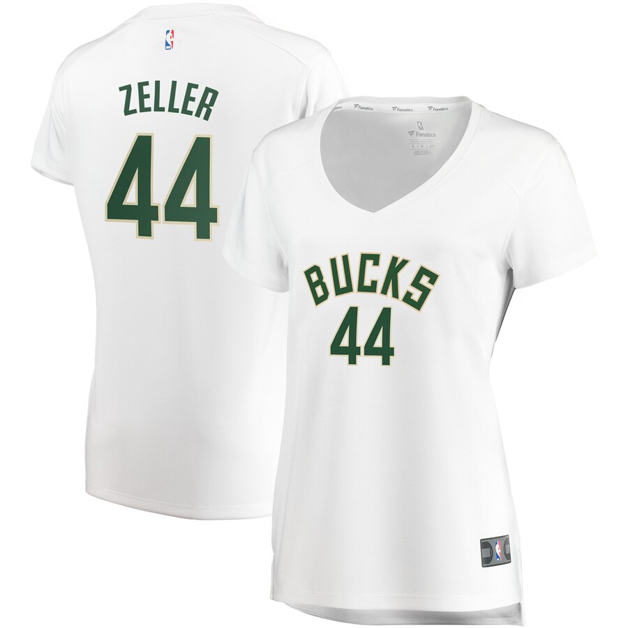 Tyler Zeller Milwaukee Bucks Fanatics Branded Women's Fast Break Replica Basketball Jersey White - Association Edition