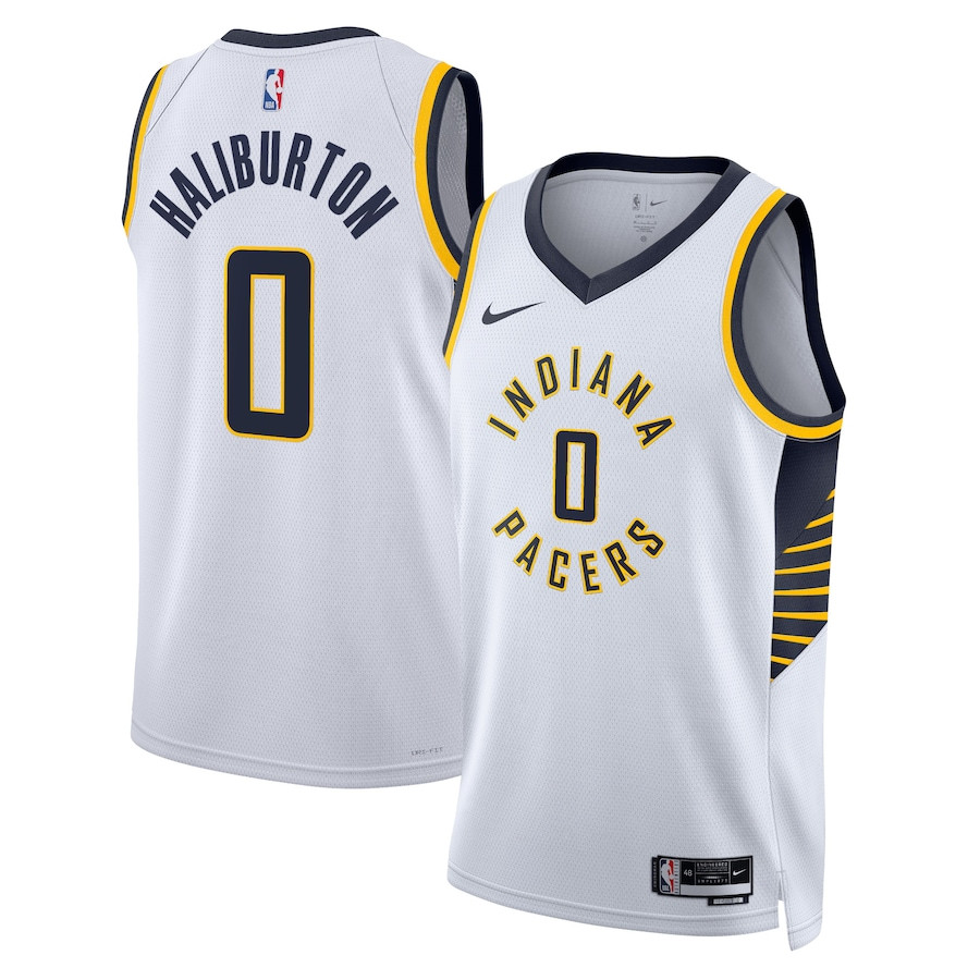 Tyrese Haliburton 0 Indiana Pacers Unisex Swingman Basketball Jersey - Association Edition - White - JS846 