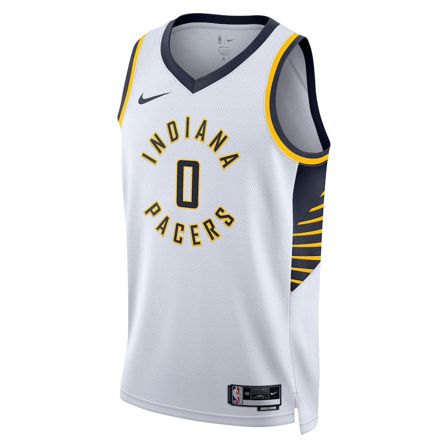 Alternative view of Tyrese Haliburton 0 Indiana Pacers Unisex Swingman Basketball Jersey - Association Edition - White - JS846 