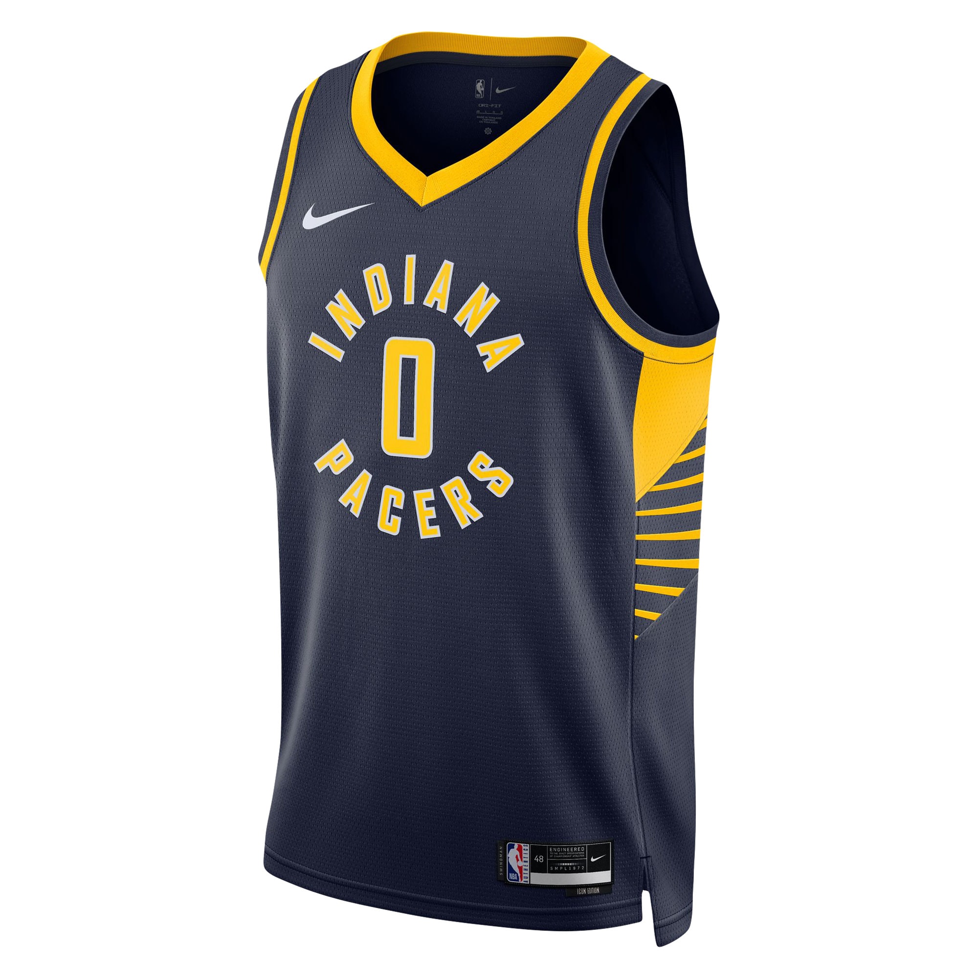 Alternative view of Tyrese Haliburton Indiana Pacers Unisex Swingman Basketball Jersey - Icon Edition - Navy