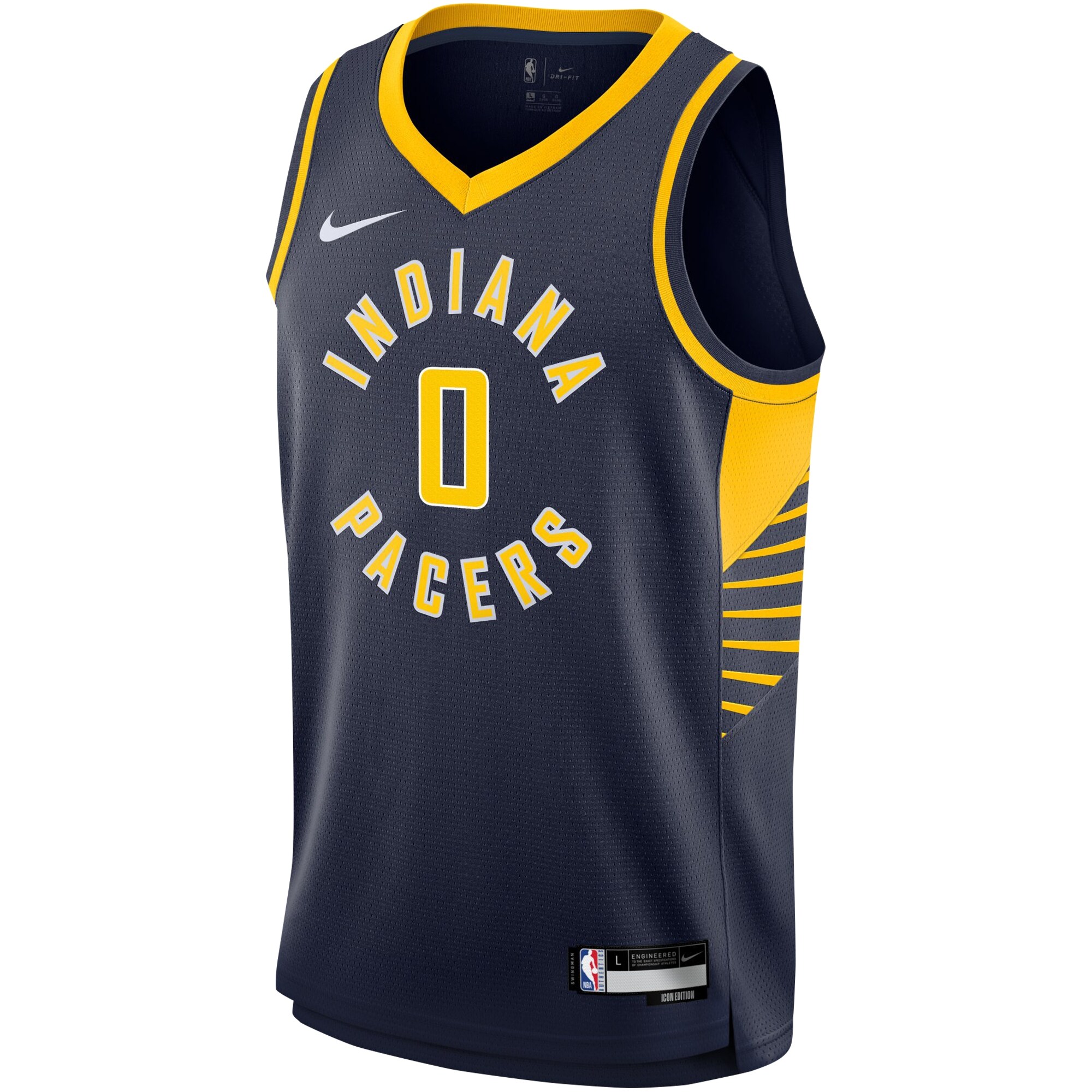 Alternative view of Tyrese Haliburton Indiana Pacers Youth Swingman Basketball Jersey - Icon Edition - Navy