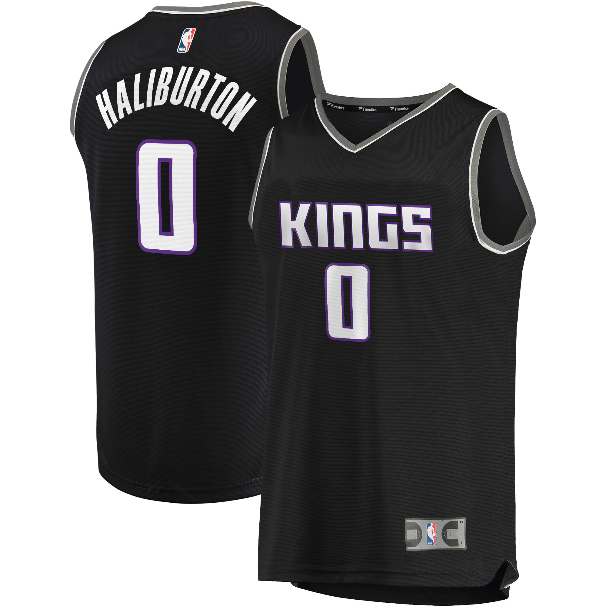 Tyrese Haliburton Sacramento Kings Fanatics Branded Youth Fast Break Replica Player Basketball Jersey - Icon Edition - Black
