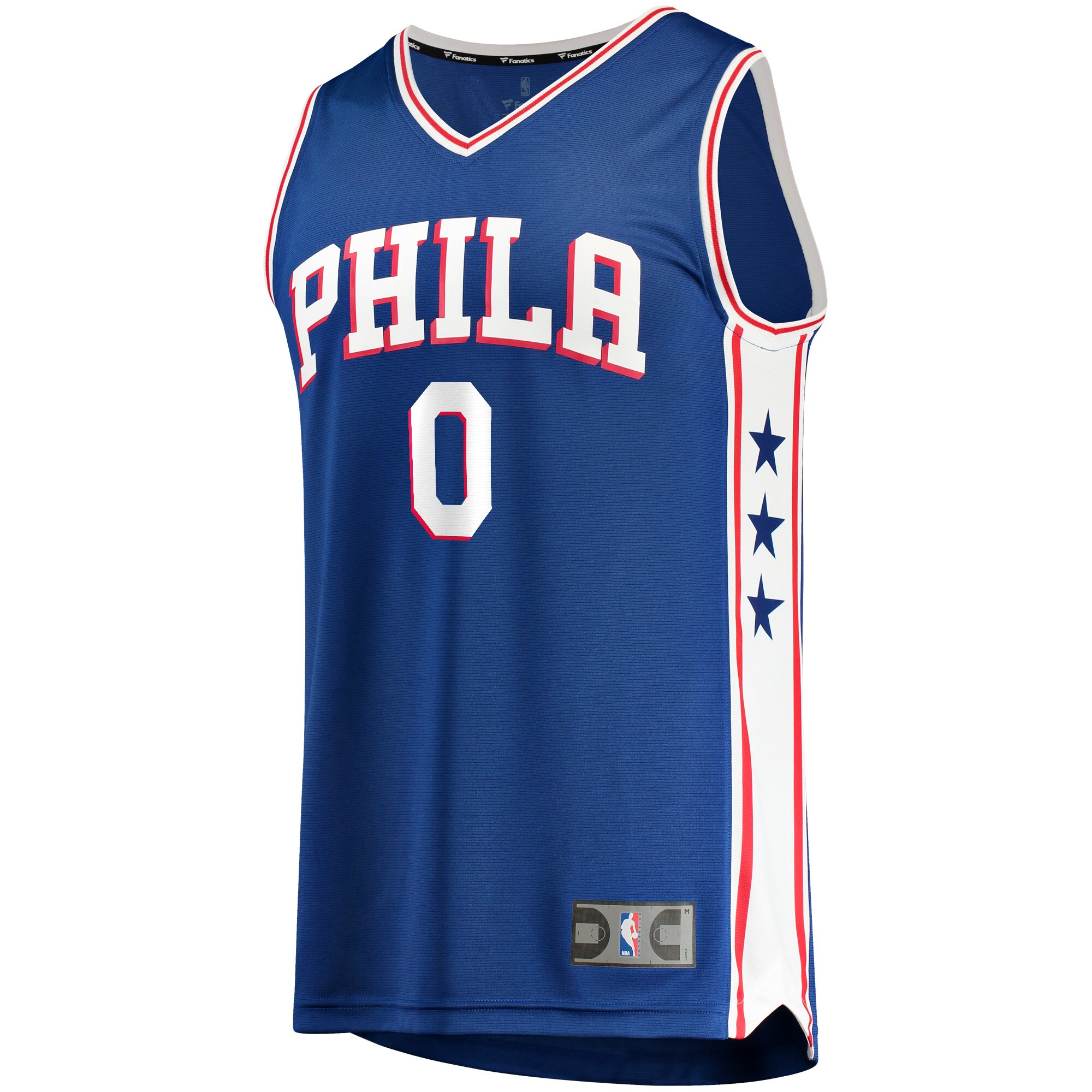 Alternative view of Tyrese Maxey Philadelphia 76ers Fanatics Fast Replica Basketball Jersey Royal - Icon Edition