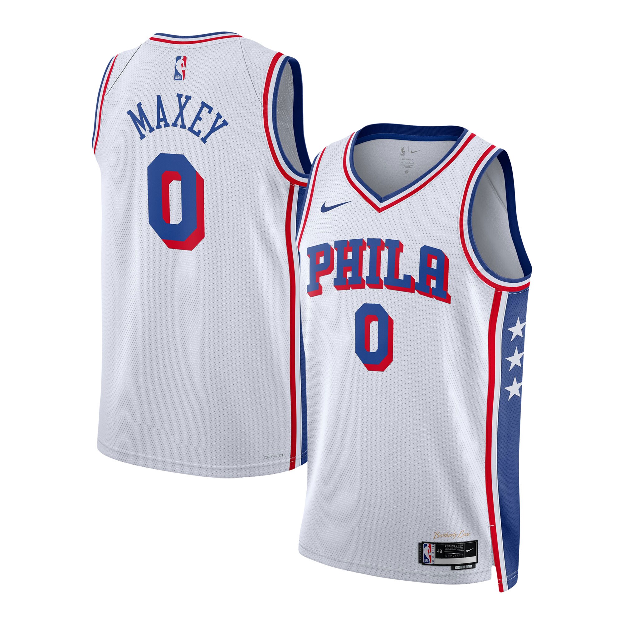 Tyrese Maxey Philadelphia 76ers Unisex Swingman Basketball Jersey - Association Edition - White