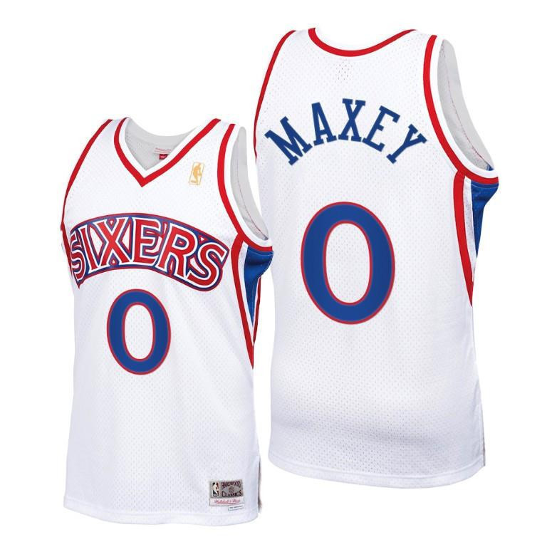 Tyrese Maxey Philadelphia 76ers White Throwback 90s Basketball Jersey HWC Swingman - Men Basketball Jersey - JS336 