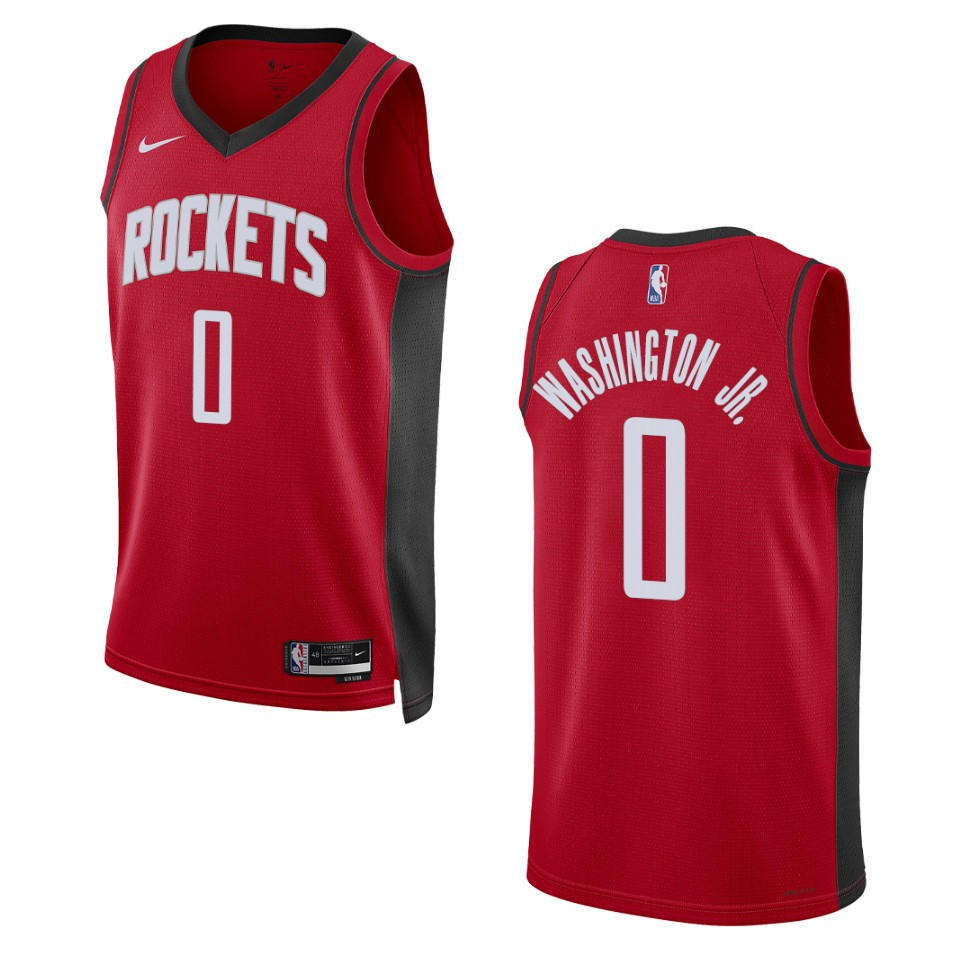 Tyty Washington Jr. Icon Edition Houston Rockets 2022-23 Red Swingman Basketball Jersey