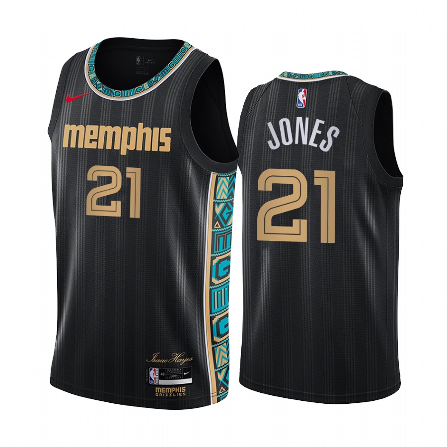 Tyus Jones Memphis Grizzlies 2020-21 Black City Basketball Jersey New Uniform